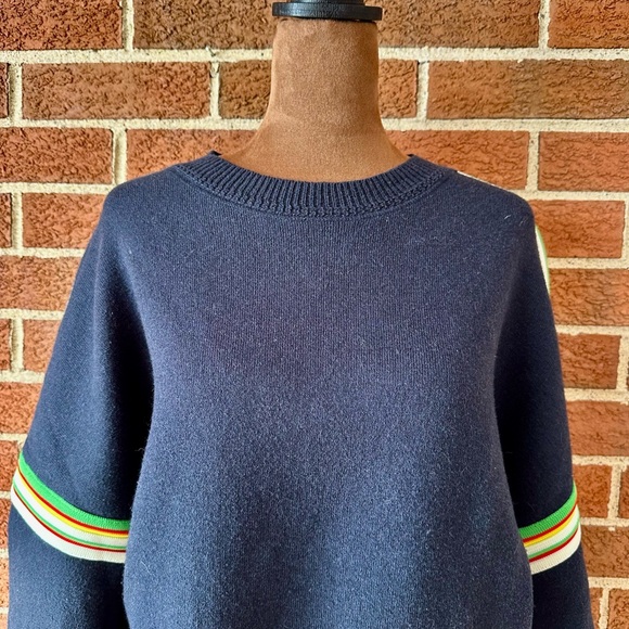 Isabel Marant Étoile Striped Knit Pullover Sweater Navy Crew, Size 40 EU 8 US - Picture 7 of 9